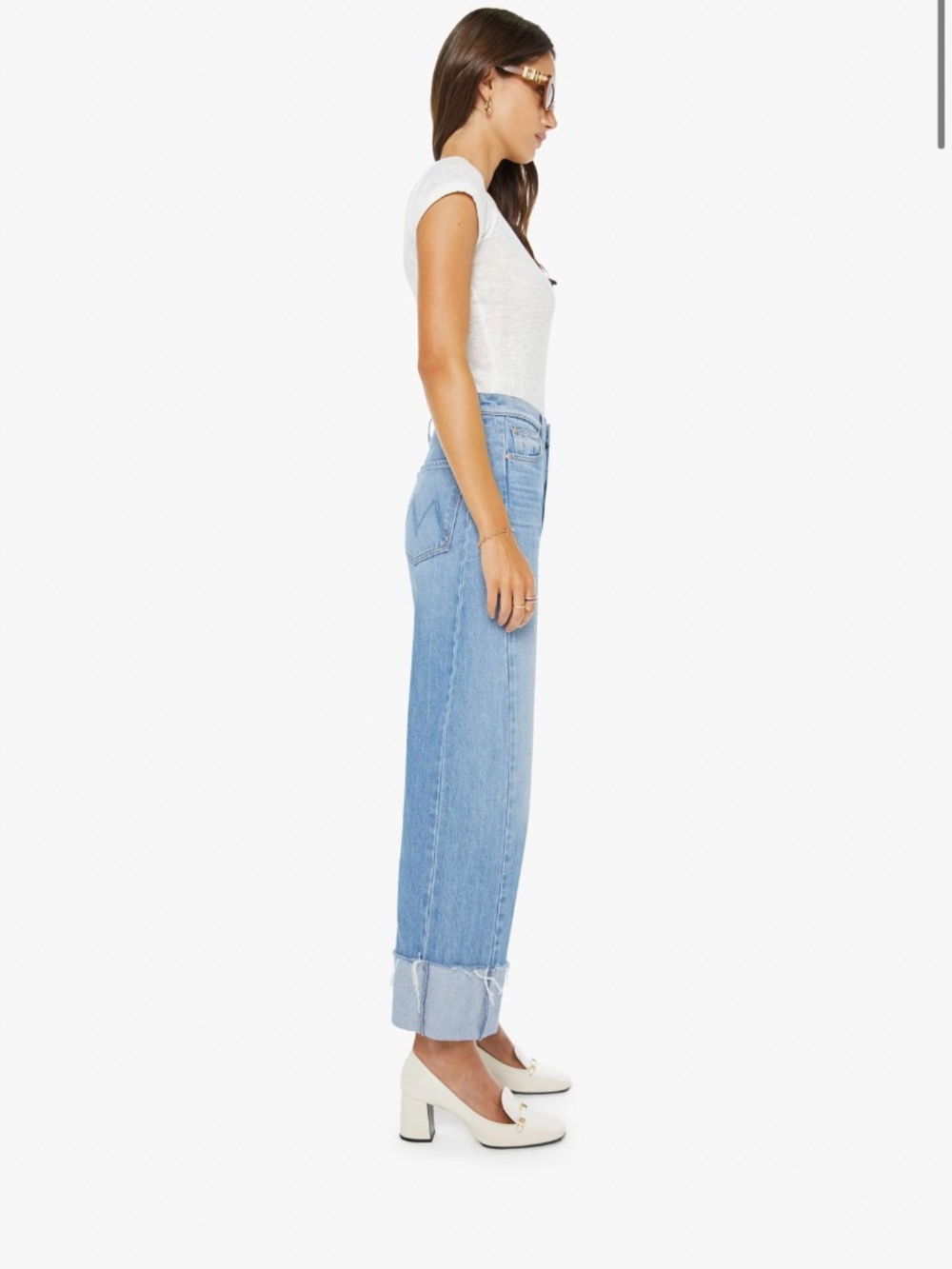 MOTHER The Half-Pipe Ankle Cuff Fray Jeans Last Bite - Picture 5 of 11
